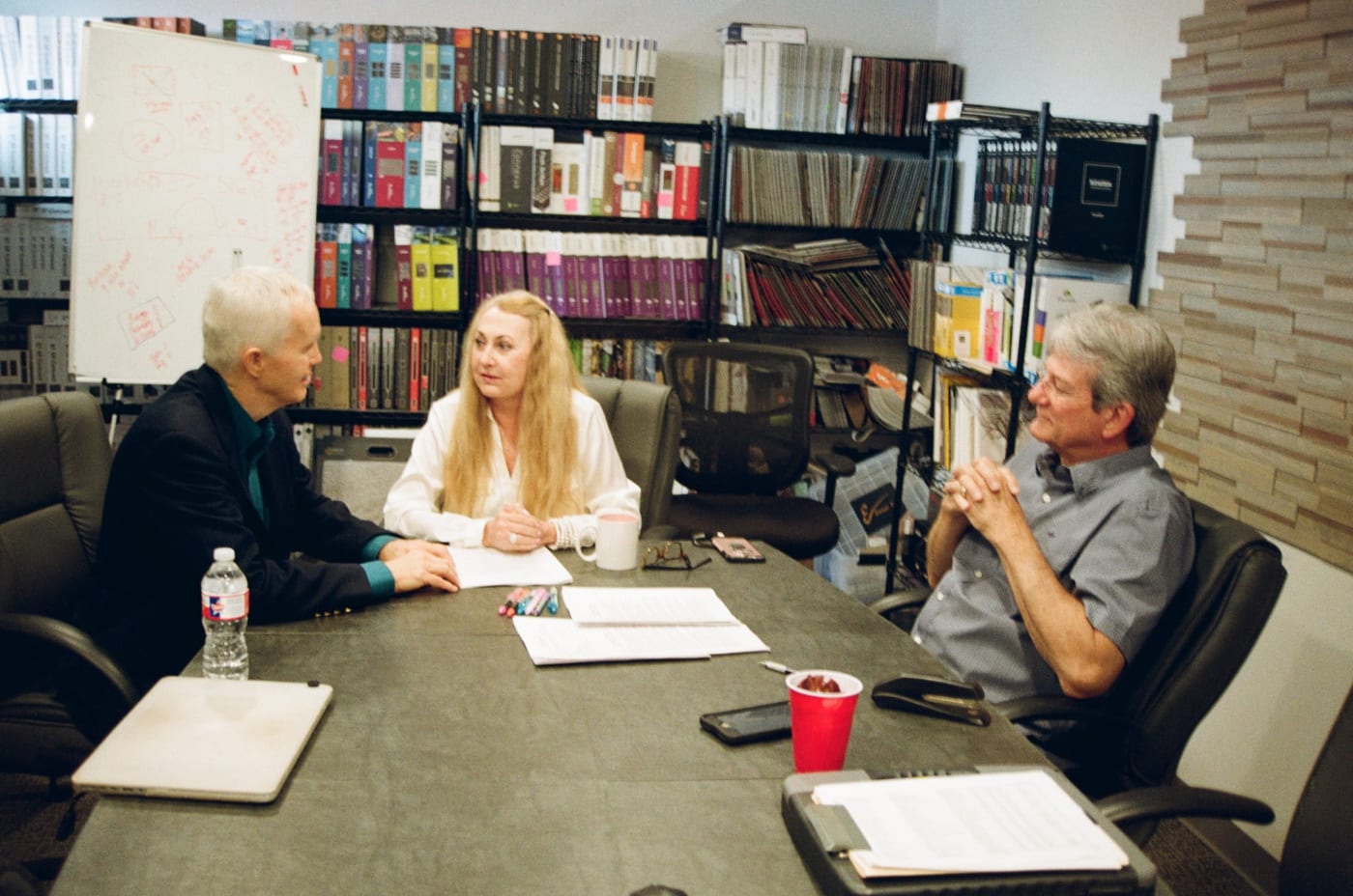 Jerry Llewellyn working through a management issue with two members of a family business