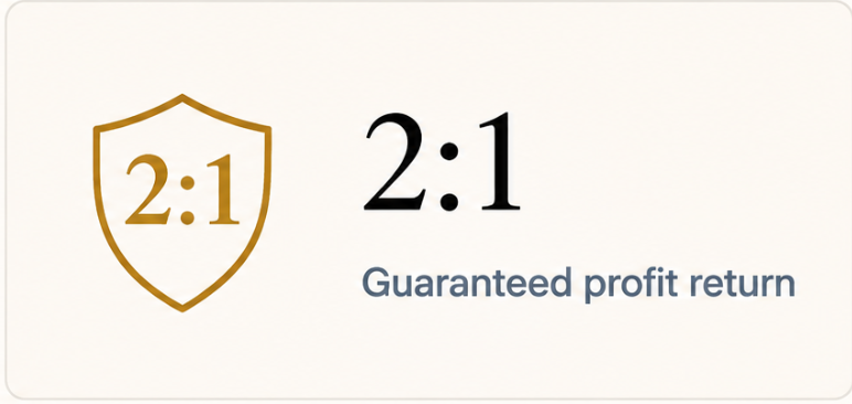 2:1 Guaranteed profit return